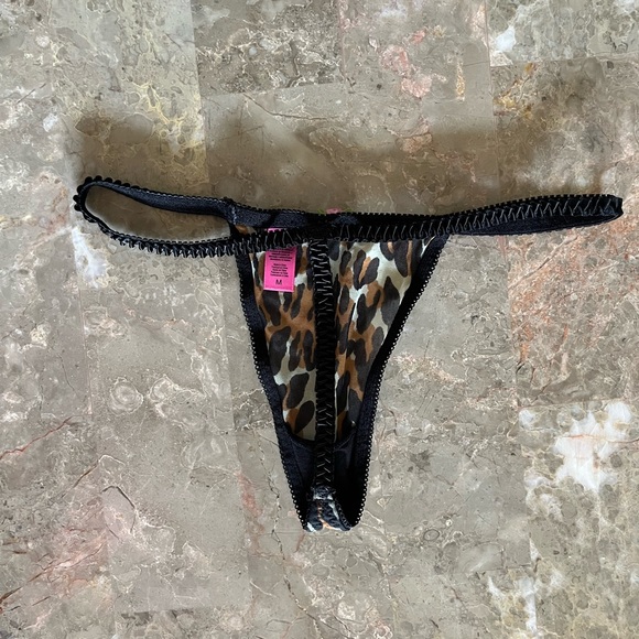 Vintage Betsey Johnson Intimates Leopard Print Slip and Thong Size M - Picture 6 of 8
